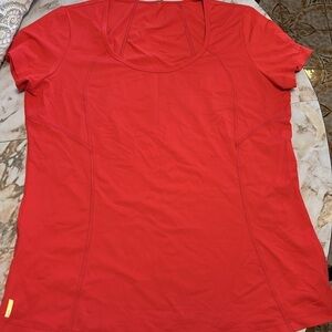 Lole round neck orange red cardio top in xl